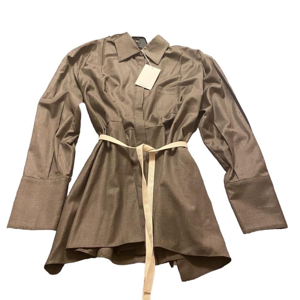 PETER DO APRON PLEATED SHIRT, NWT, size 36, $600 Unique design, sheek fit